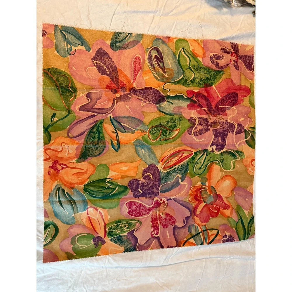 Vintage‎ Flowers abstract 80s look style Fabric 26